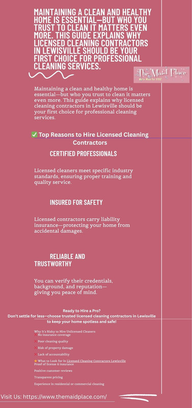 Why Hiring Licensed Cleaning Contractors in Lewisville Matters A Smart Homeowner’s Guide — Postimages