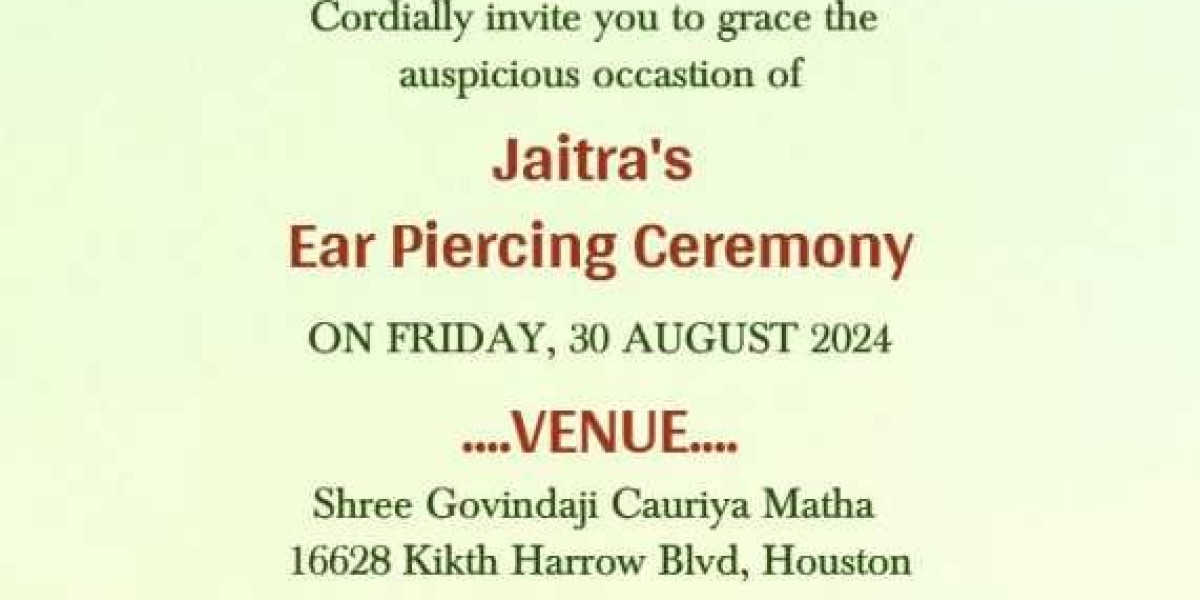 Elegant and Traditional Ear Piercing Invitation