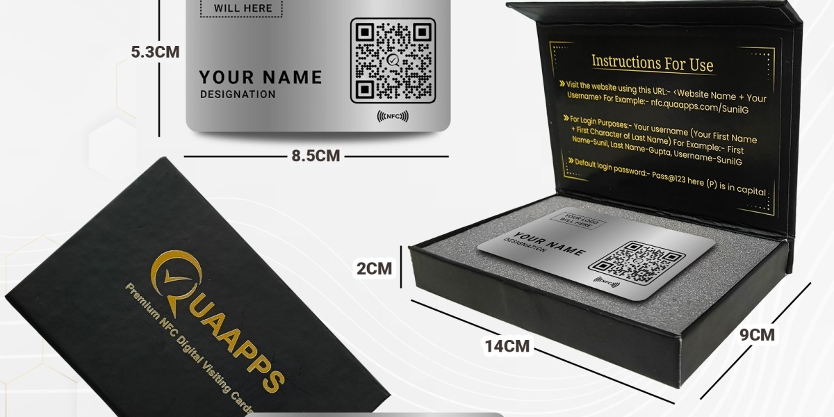 Luxury Silver NFC Business Card | Quaapps