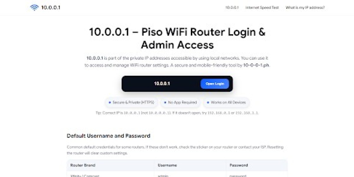10.0.0.0.1 – Router Admin Login, Piso WiFi Conf