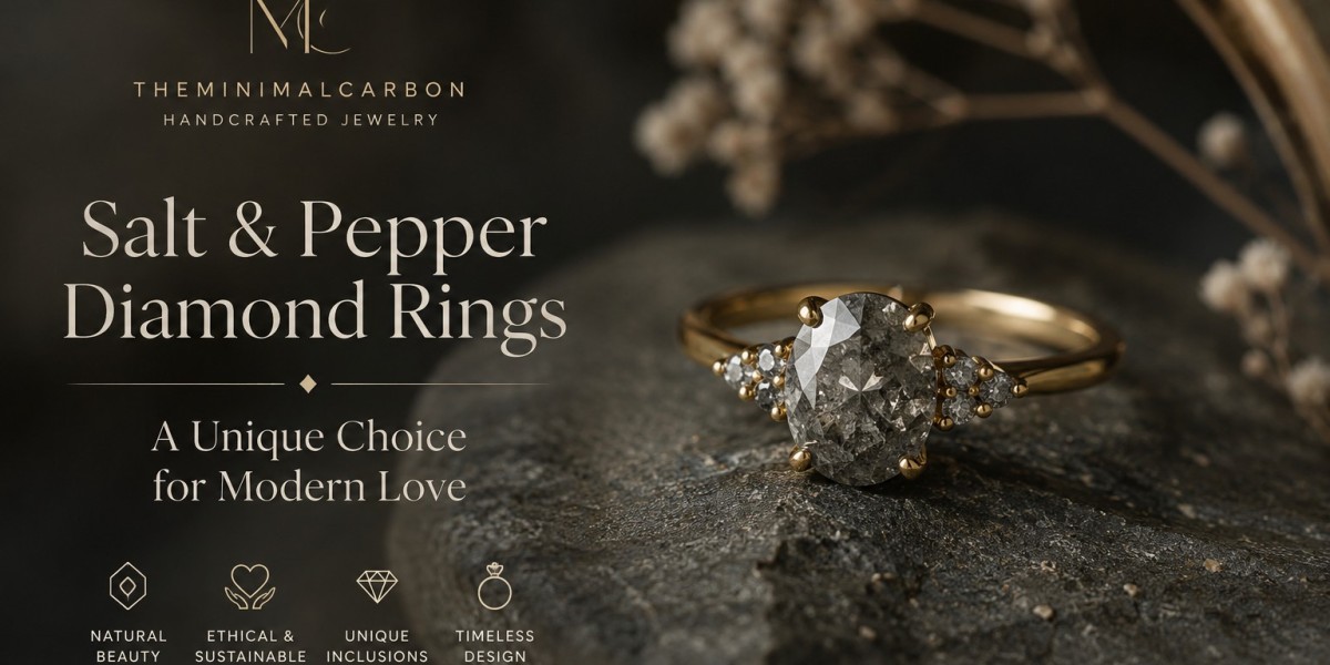 Salt and Pepper Diamond Rings for Modern Love