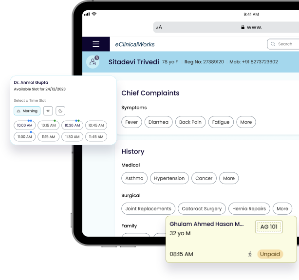 OPRA for Doctors, OPD management software - eClinicalworks