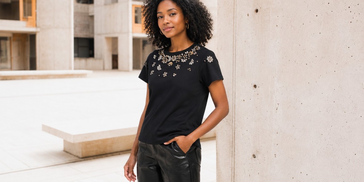 Why Black Embellished Tops Work So Well for Sha
