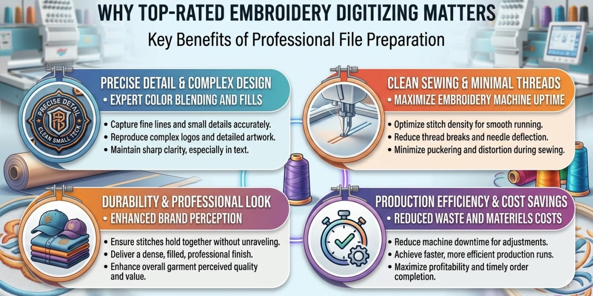 Why Top-Rated Embroidery Digitizing Matters