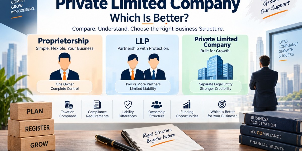 Proprietorship vs LLP vs Private ltd. Company
