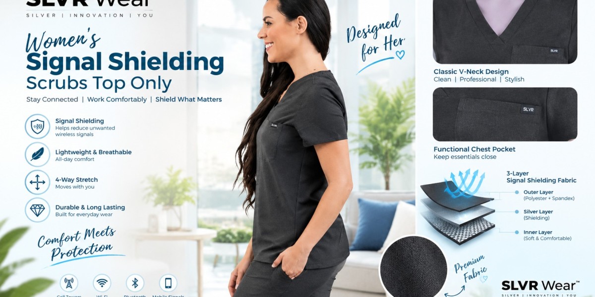 Womens Signal Shielding Scrubs Top Only Online