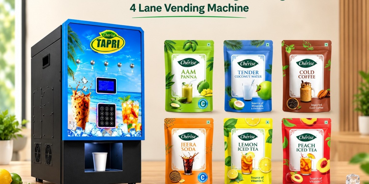 4 Lane Cold Beverage Vending Machine | Cherise